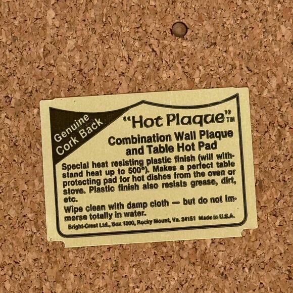 Vintage 70's Farm Scene Cork Backed Hot Plaques/Wall Hanging Set of 4 READ - Picture 3 of 11